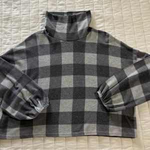 Caution To The Wind Gray Cowl Neck Sweater